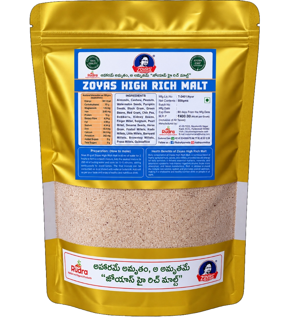 Zoyas High Rich Malt - Ayurvedic Ayurvedic Wellness Herbal Formulation